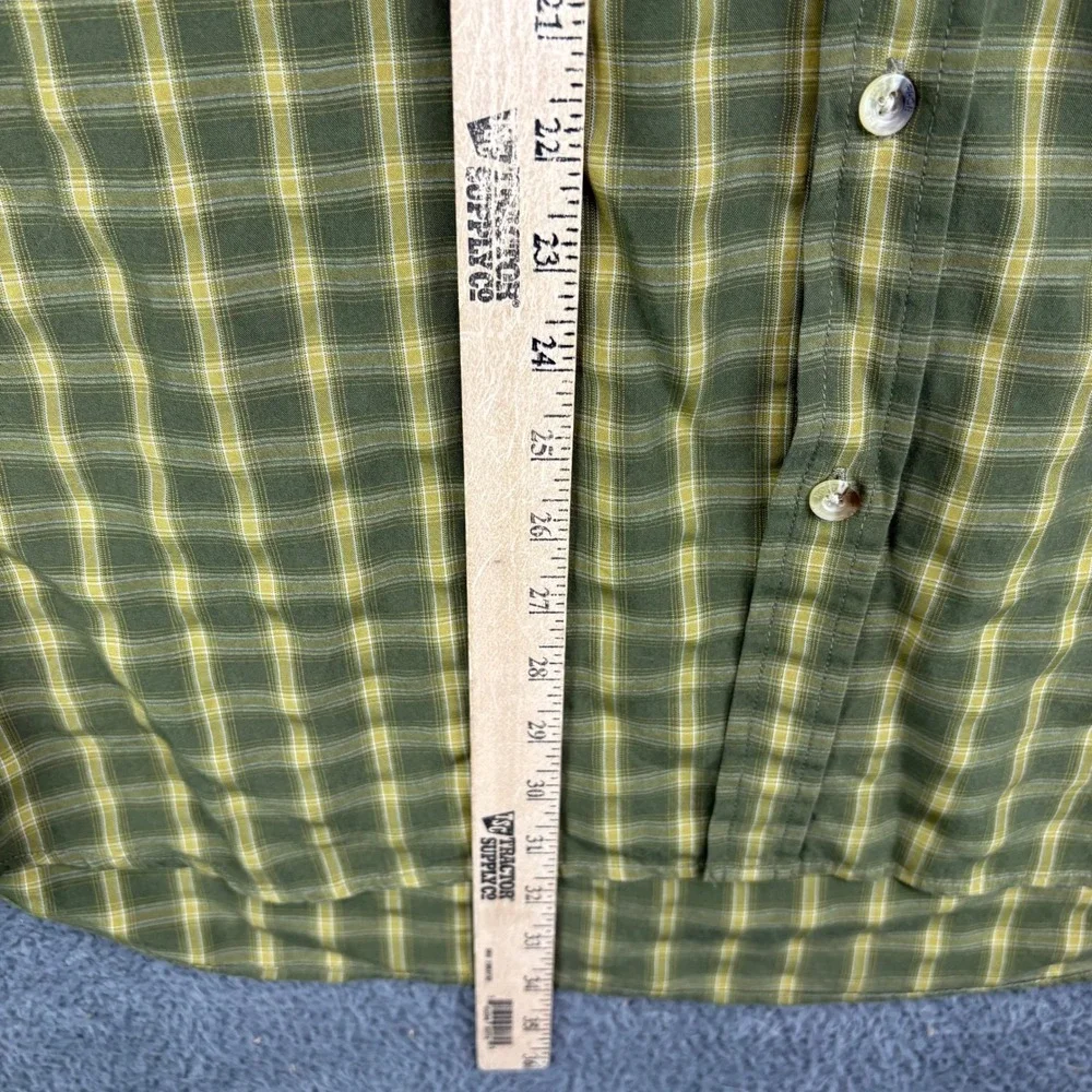 The North Face Mens Green Plaid Long Sleeve Button Up Hiking Shirt Size‎ XL